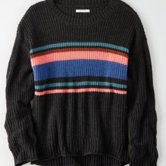 American Eagle Outfitters Sweaters - NWOT AE STRIPED CREW NECK OVERSIZED SWEATER
